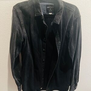 Modern Amusement Charcoal Button-Up Shirt